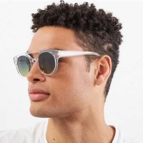 Komono Sunglasses Dreyfuss Clear Silver NEW round - Picture 4 of 9